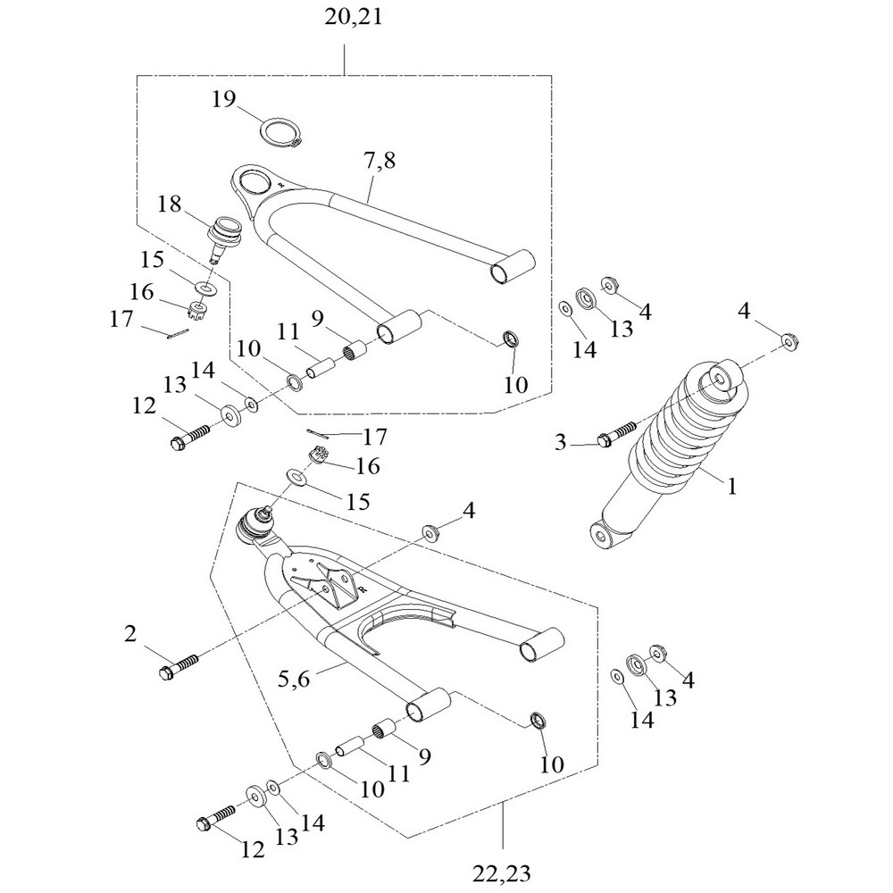 Front Shocks – The Official Apache Quad Parts Store